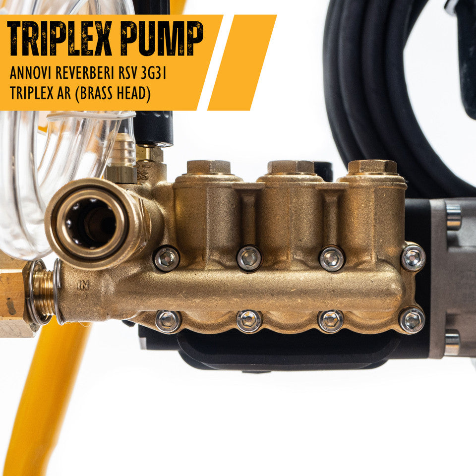 JCB TOOLS 224CC 3100PSI PETROL PRESSURE WASHER AR TRIPLEX PUMP