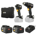 JCB PROFESSIONAL 18V TWIN KIT COMPACT COMBI DRILL (75N.m) + IMPACT DRIVER (230N.m) 2X 5.0AH 4.5A CHARGER