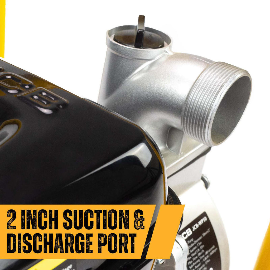 JCB TOOLS PETROL FRESH WATER PUMP 224CC RECOIL START 4-STROKE ENGINE 50MM INLET OUTLET