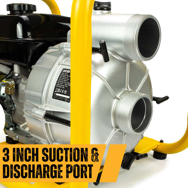 JCB TOOLS WATER PUMP TRASH/ DIRTY WATER 3" 80MM 224CC 4-STROKE RECOIL START